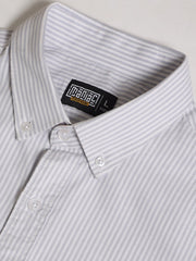 Oxford Stripes Light Grey Full Sleeve Shirt