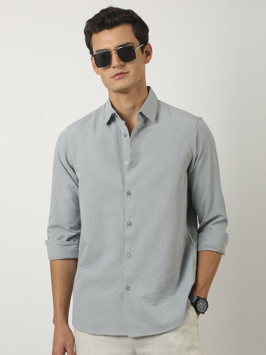 Soft Tech Light Grey Full Sleeve Shirt