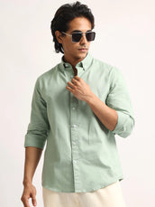 Oxford Light Green Full Sleeve Shirt