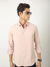 Light Pink Soft Tech Full Sleeve Shirt