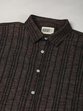 Broken Pinstripes Maroon Shirt