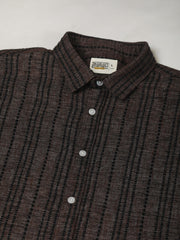 Broken Pinstripes Maroon Shirt