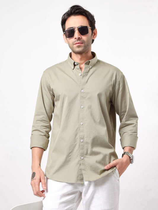 Soft Twill Mist Green Full Sleeve Shirt