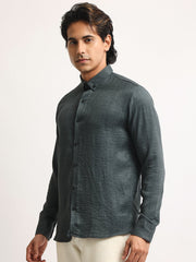 Super Twill Olive Full Sleeve Shirt