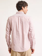 Oxford Stripes Red Full Sleeve Shirt