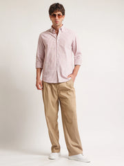 Oxford Stripes Pink Full Sleeve Shirt