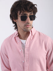 Mini Checks Pink Full Sleeve Shirt