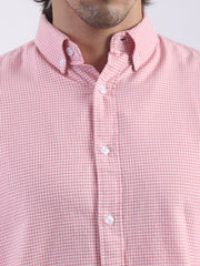 Mini Checks Pink Full Sleeve Shirt