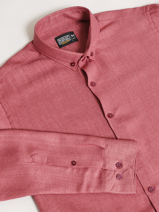 Super Twill Pink Full Sleeve Shirt
