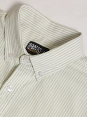 Oxford Stripes Pista Green Full Sleeve Shirt