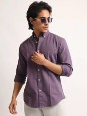 Oxford Purple Full Sleeve Shirt