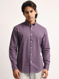 Oxford Purple Full Sleeve Shirt