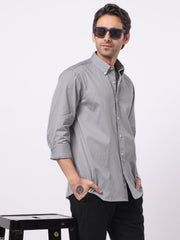 Soft Twill Steel Grey Full Sleeve Shirt