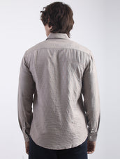 Geometric Silver Grey Full Sleeve Shirt