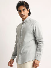Oxford Silver Grey Full Sleeve Shirt