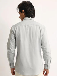 Oxford Silver Grey Full Sleeve Shirt