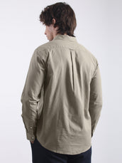 Cotton Linen Tan Full Sleeve Shirt