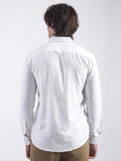 Geometric White Full Sleeve Shirt