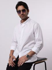 Soft Twill White Full Sleeve Shirt