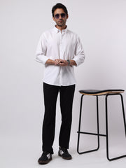Soft Twill White Full Sleeve Shirt