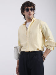 Mini Checks Yellow Full Sleeve Shirt