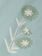 Mystic Petals Aqua Blue Shirt