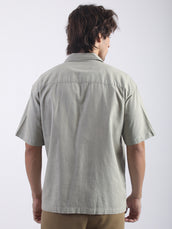 Oasis Embroidered Dusty Green Shirt