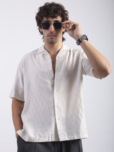 Geometric Moon Bean Shirt