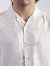 Geometric Moon Bean Shirt