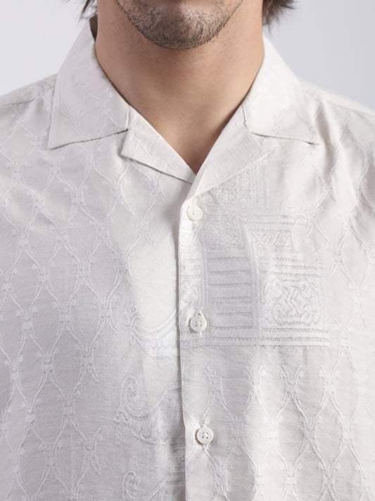 Geometric Moon Bean Shirt