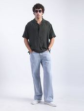 Geometric Olive Shirt