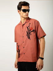 Burnt Botanica Rust Shirt