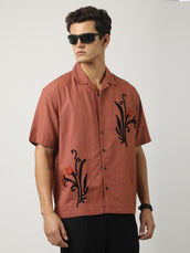 Burnt Botanica Rust Shirt