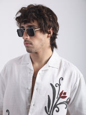 Burnt Botanica White Shirt