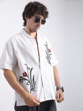 Burnt Botanica White Shirt