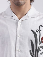 Burnt Botanica White Shirt