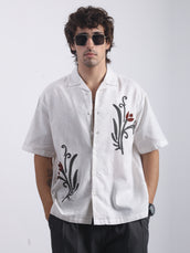 Burnt Botanica White Shirt