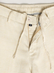 Elastic Linen Beige Trouser