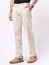 Madrad Linen Blend Beige Trouser