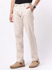 Madrad Linen Blend Beige Trouser