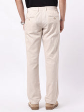 Madrad Linen Blend Beige Trouser