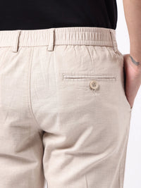 Madrad Linen Blend Beige Trouser