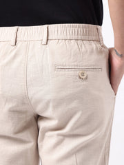 Madrad Linen Blend Beige Trouser
