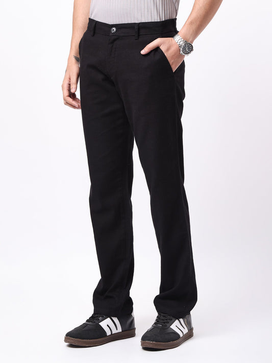 Madrad Linen Black Trouser