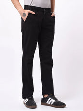 Madrad Linen Blend Black Trouser