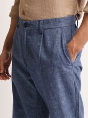 Turkish Linen Blue Trouser