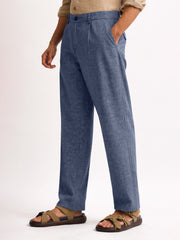 Turkish Linen Blue Trouser