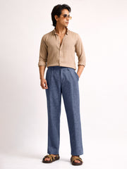 Turkish Linen Blue Trouser