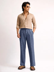 Turkish Linen Blue Trouser