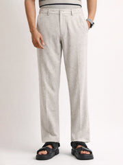Elastic Linen Grey Trouser